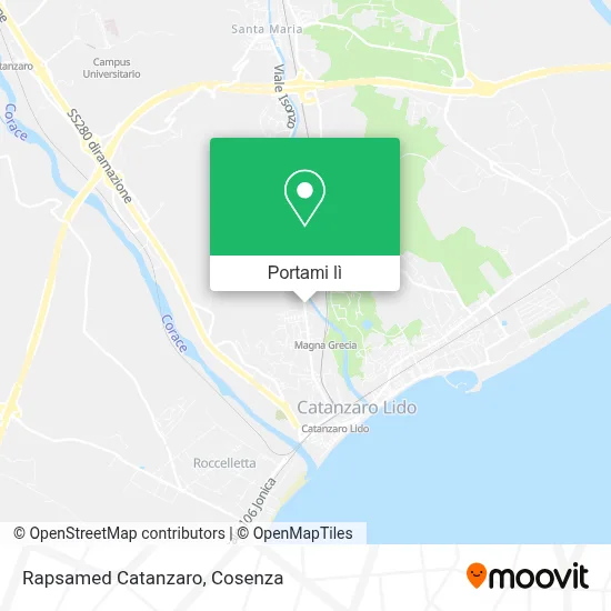 Mappa Rapsamed Catanzaro