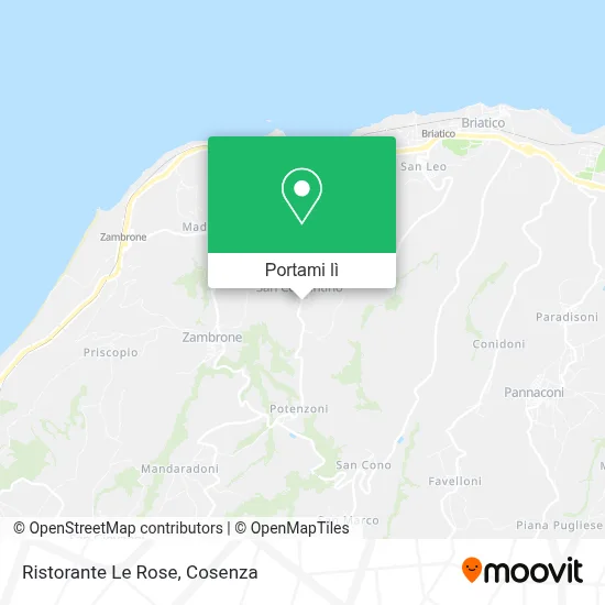 Mappa Ristorante Le Rose