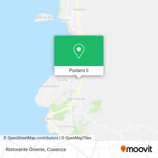 Mappa Ristorante Oriente