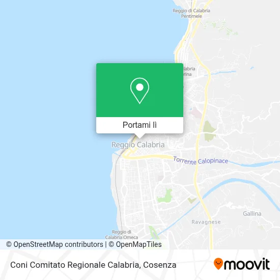 Mappa Coni Comitato Regionale Calabria
