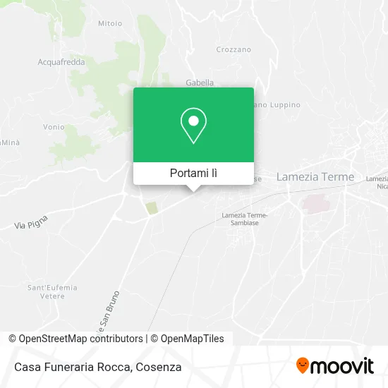 Mappa Casa Funeraria Rocca