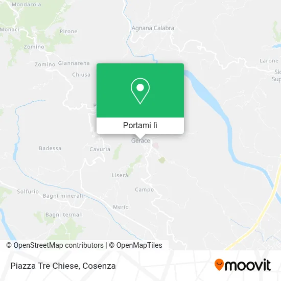 Mappa Piazza Tre Chiese