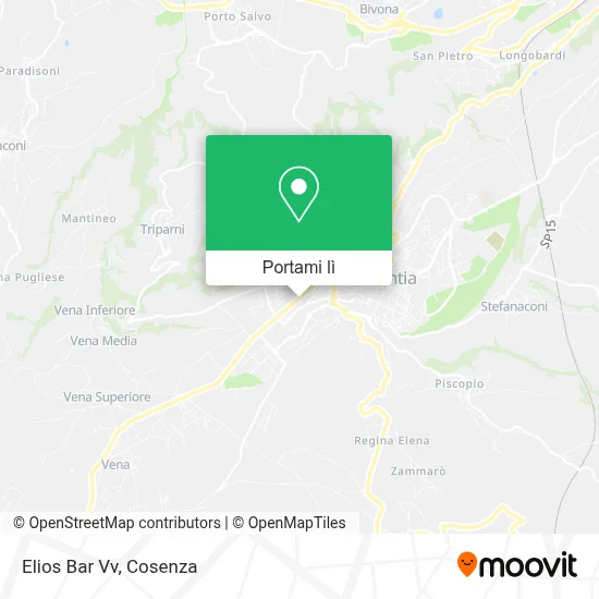 Mappa Elios Bar Vv