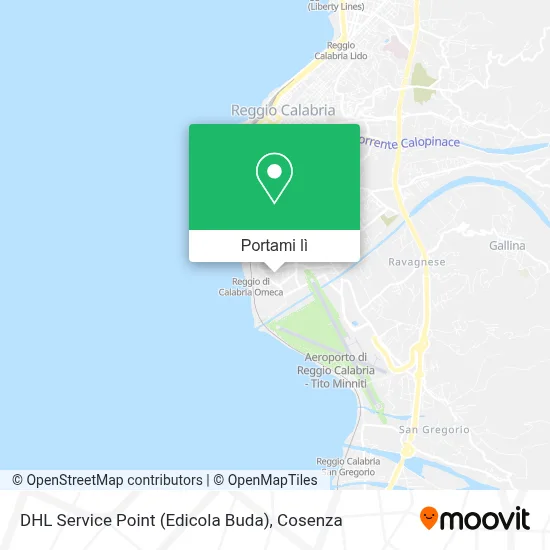 Mappa DHL Service Point (Edicola Buda)