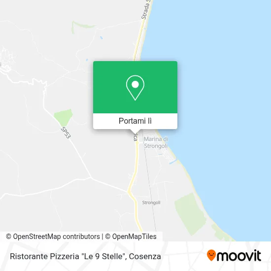 Mappa Ristorante Pizzeria "Le 9 Stelle"