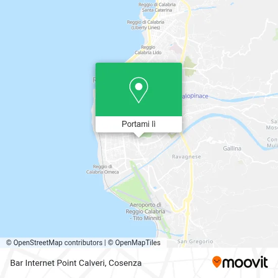 Mappa Bar Internet Point Calveri