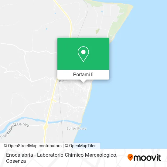 Mappa Enocalabria - Laboratorio Chimico Merceologico