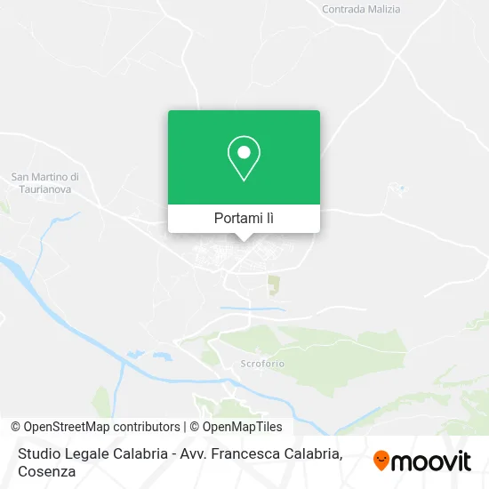 Mappa Studio Legale Calabria - Avv. Francesca Calabria