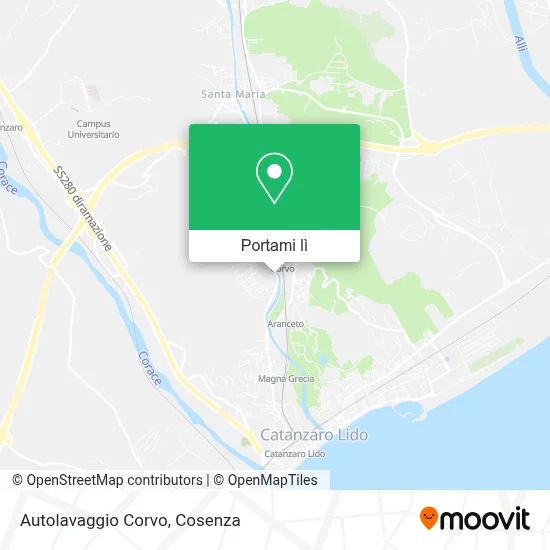 Mappa Autolavaggio Corvo