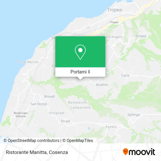 Mappa Ristorante Manitta