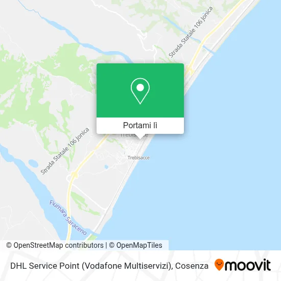 Mappa DHL Service Point (Vodafone Multiservizi)
