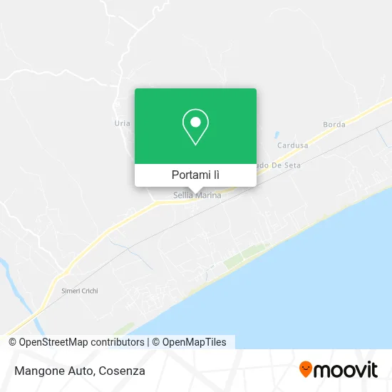 Mappa Mangone Auto