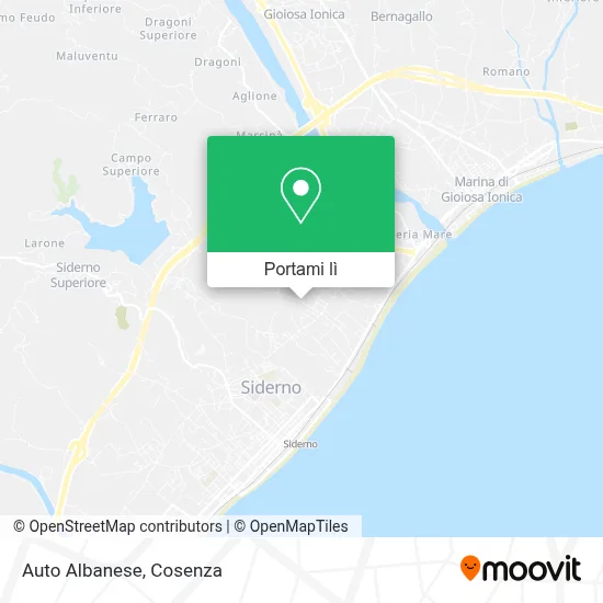 Mappa Auto Albanese