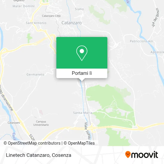 Mappa Linetech Catanzaro