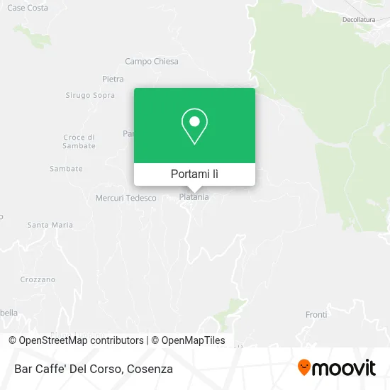 Mappa Bar Caffe' Del Corso