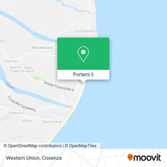 Mappa Western Union