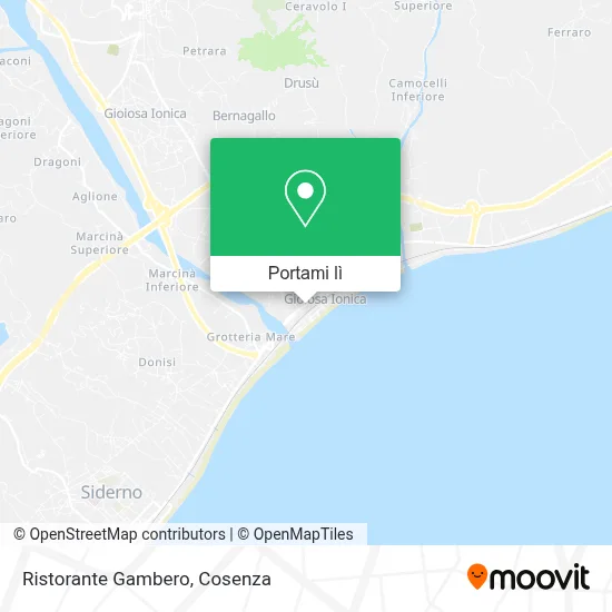 Mappa Ristorante Gambero