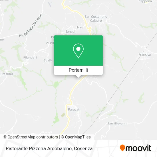 Mappa Ristorante Pizzeria Arcobaleno