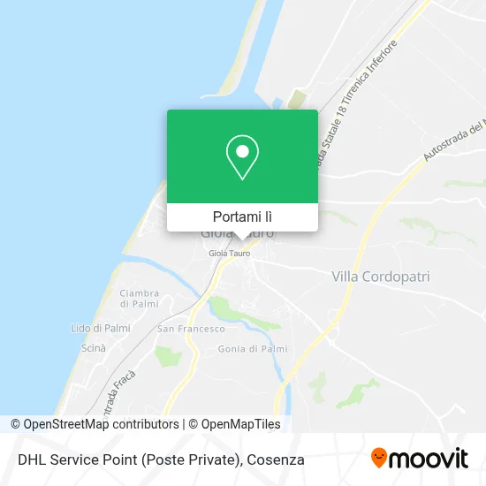 Mappa DHL Service Point (Poste Private)