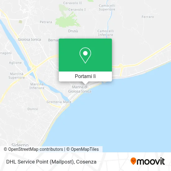 Mappa DHL Service Point (Mailpost)