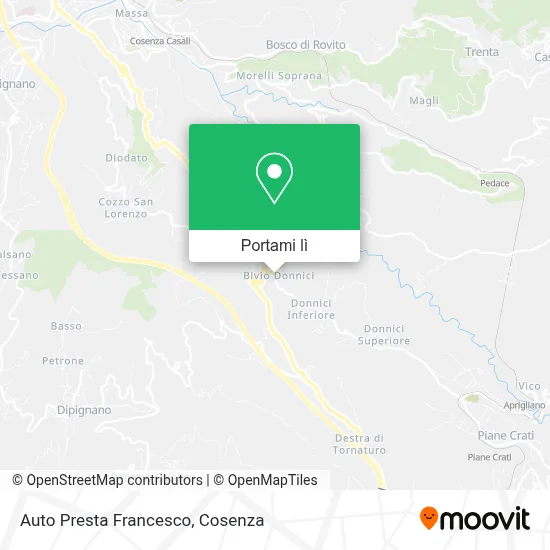 Mappa Auto Presta Francesco