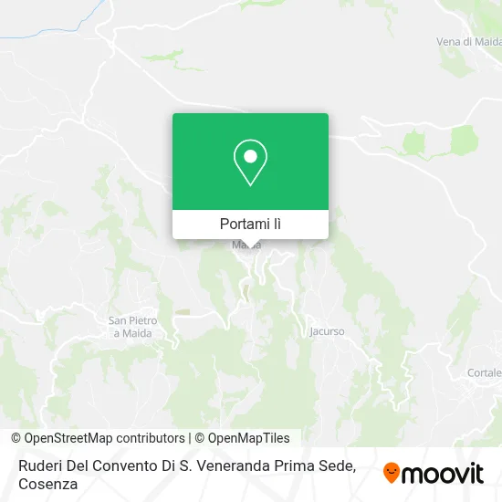 Mappa Ruderi Del Convento Di  S. Veneranda Prima Sede