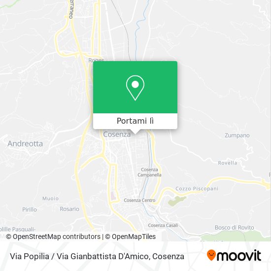 Mappa Via Popilia / Via Gianbattista D'Amico