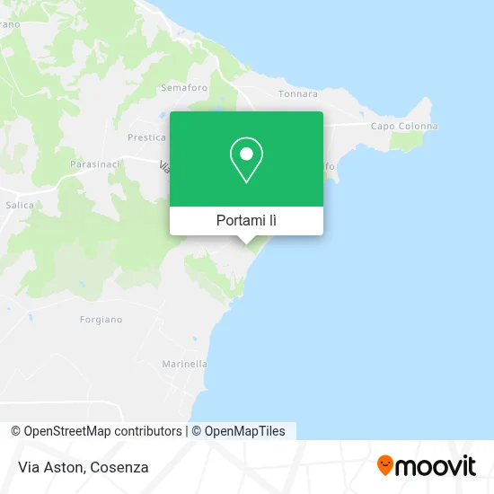 Mappa Via Aston