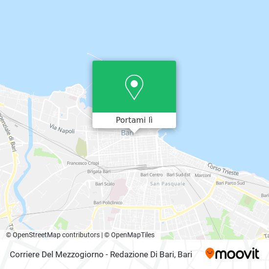 Mappa Corriere Del Mezzogiorno - Redazione Di Bari