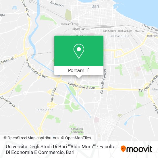 Mappa Università Degli Studi Di Bari ""Aldo Moro"" - Facoltà Di Economia E Commercio