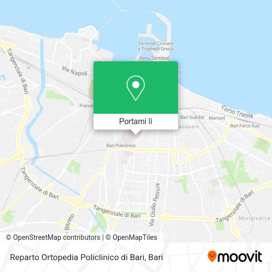Mappa Reparto Ortopedia Policlinico di Bari