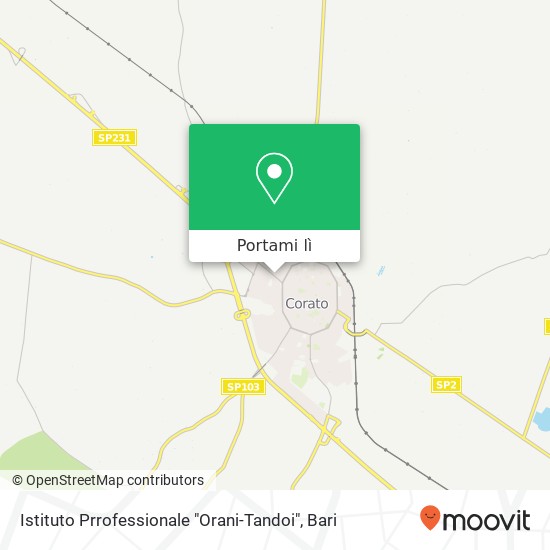 Mappa Istituto Prrofessionale "Orani-Tandoi"