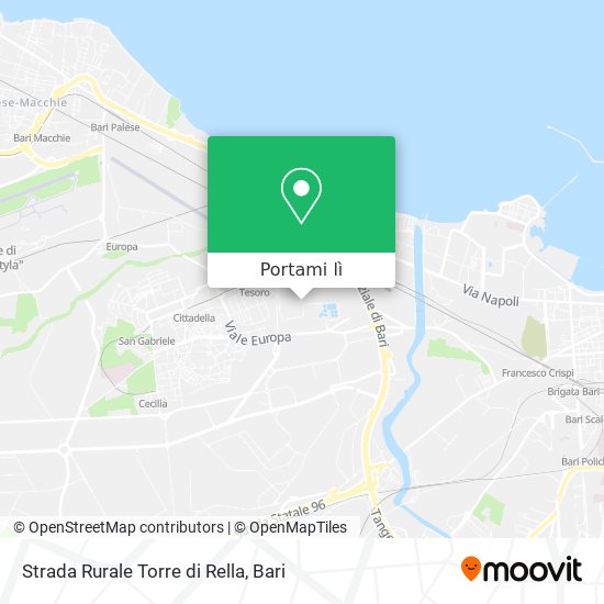 Mappa Strada Rurale Torre di Rella