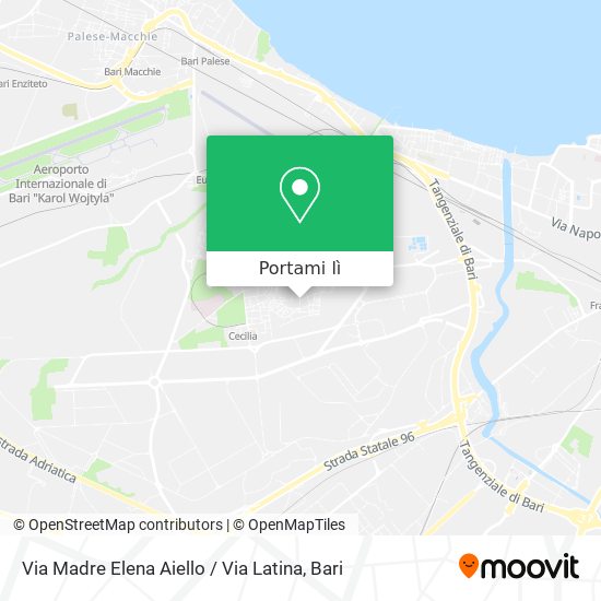 Mappa Via Madre Elena Aiello / Via Latina