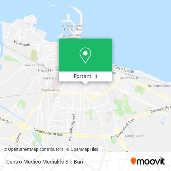 Mappa Centro Medico Medialife Srl