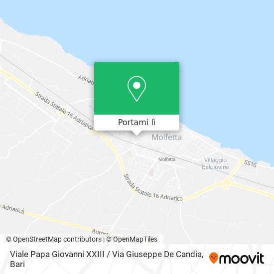 Mappa Viale Papa Giovanni XXIII / Via Giuseppe De Candia