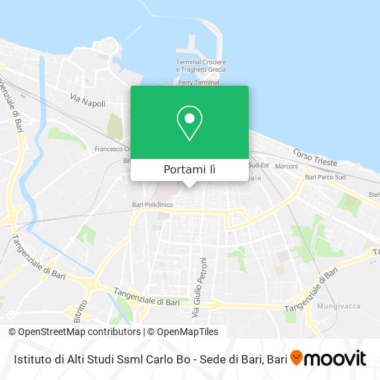 Mappa Istituto di Alti Studi Ssml Carlo Bo - Sede di Bari