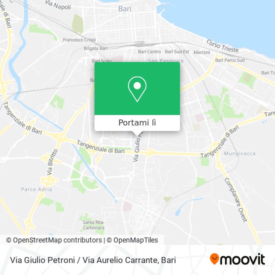 Mappa Via Giulio Petroni / Via Aurelio Carrante