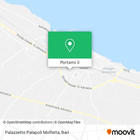 Mappa Palazzetto Palapoli Molfetta