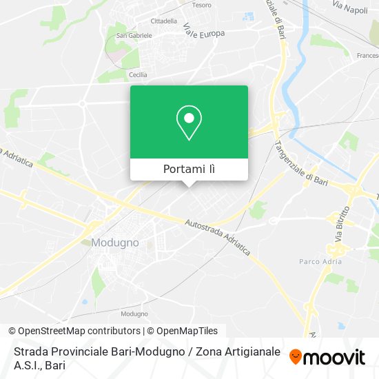 Mappa Strada Provinciale Bari-Modugno / Zona Artigianale A.S.I.