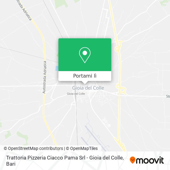 Mappa Trattoria Pizzeria Ciacco Pama Srl - Gioia del Colle