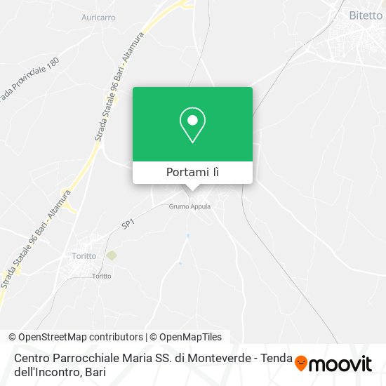 Mappa Centro Parrocchiale Maria SS. di Monteverde - Tenda dell'Incontro