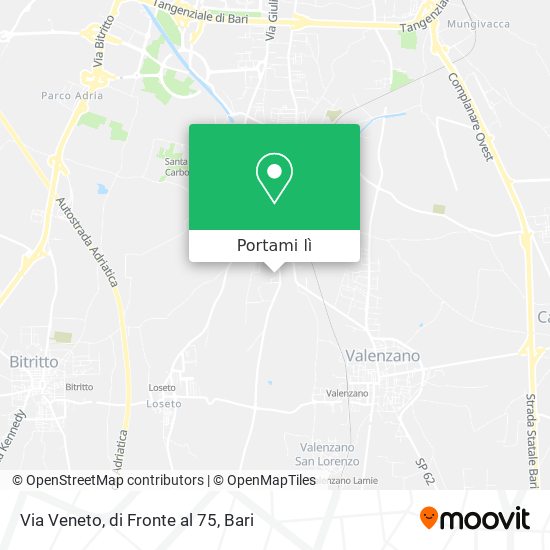 Mappa Via Veneto, di Fronte al 75