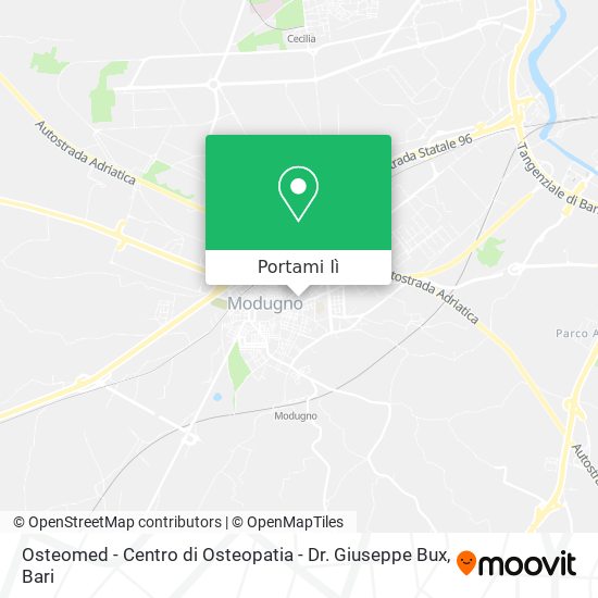 Mappa Osteomed - Centro di Osteopatia - Dr. Giuseppe Bux