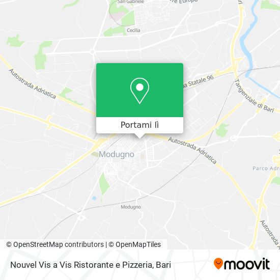 Mappa Nouvel Vis a Vis Ristorante e Pizzeria