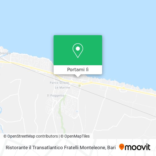 Mappa Ristorante il Transatlantico Fratelli Monteleone