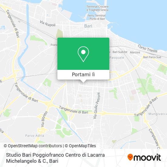 Mappa Studio Bari Poggiofranco Centro di Lacarra Michelangelo & C.