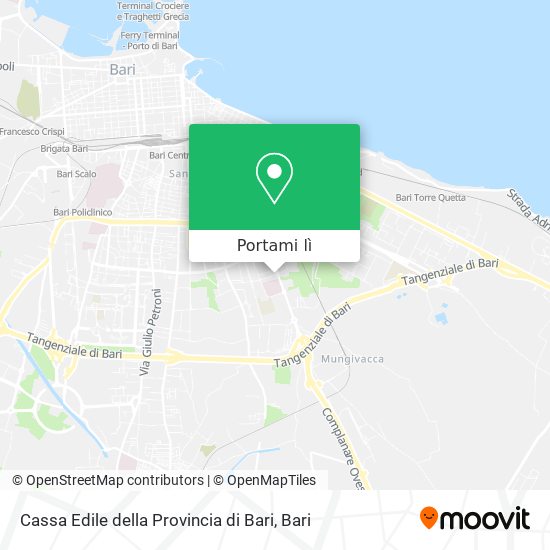 Mappa Cassa Edile della Provincia di Bari