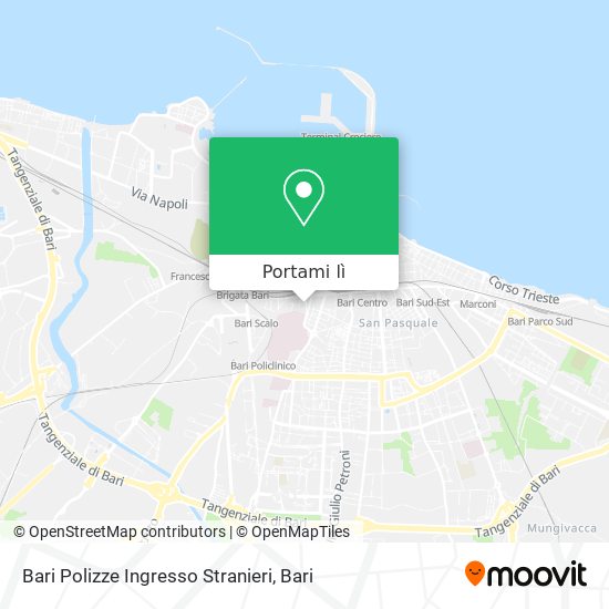 Mappa Bari Polizze Ingresso Stranieri