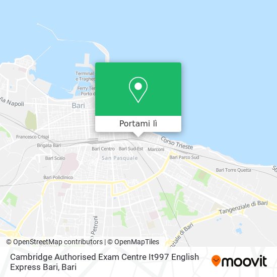 Mappa Cambridge Authorised Exam Centre It997 English Express Bari